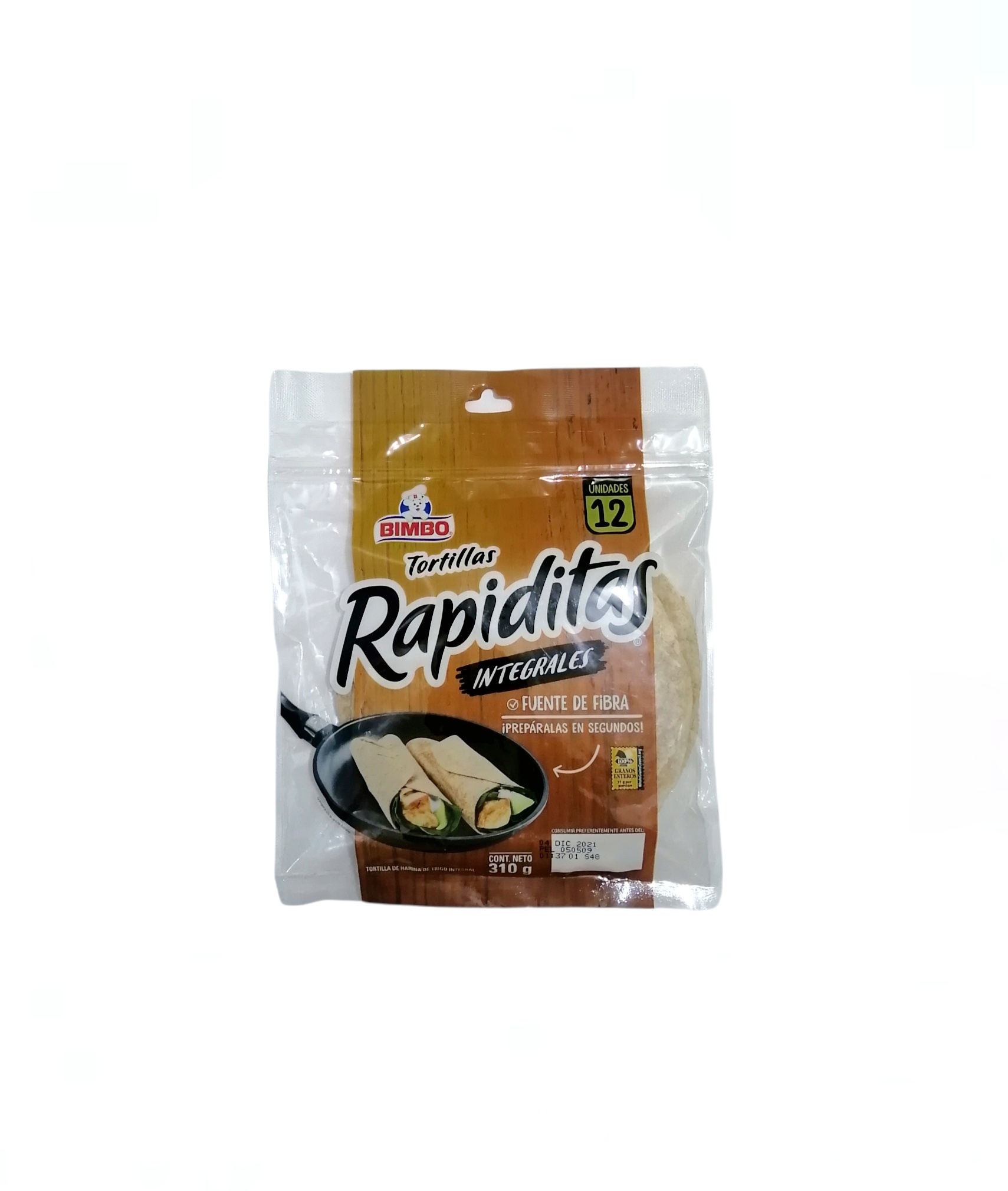 Tortitas Rapiditas Integrales 310gr Bimbo - Nuna Orgánica