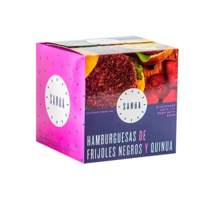 Hamburguesa de Frijoles Negros y Quinua 600gr Sanua - Imagen 1