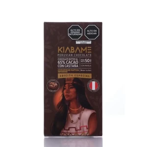 Chocolate Bitter 65% C_castaña 50gr Kiabame